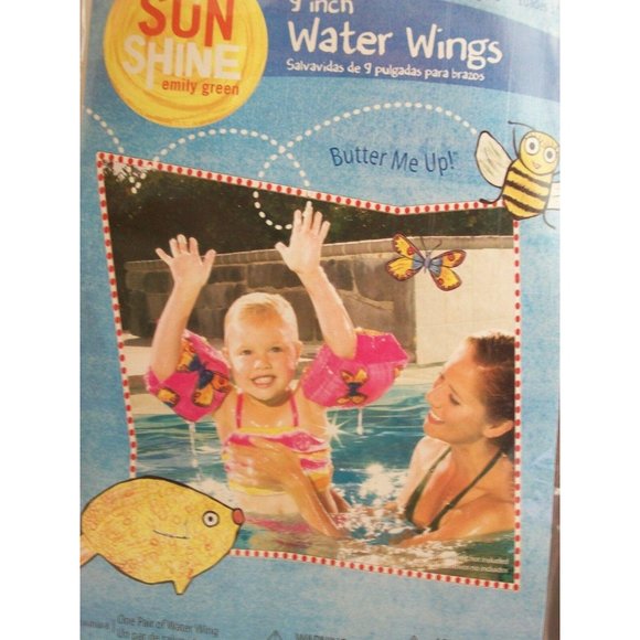 9" Water Wings Pool Swim Floaties Arm Floats Pink - Picture 8 of 8